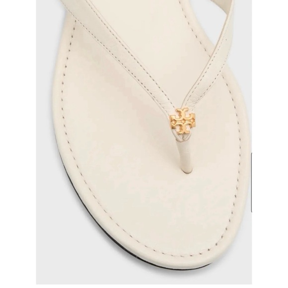 Tory Burch Shoes - New!! Tory Burch Capri Ivory Mini Medallion Flip Flips
